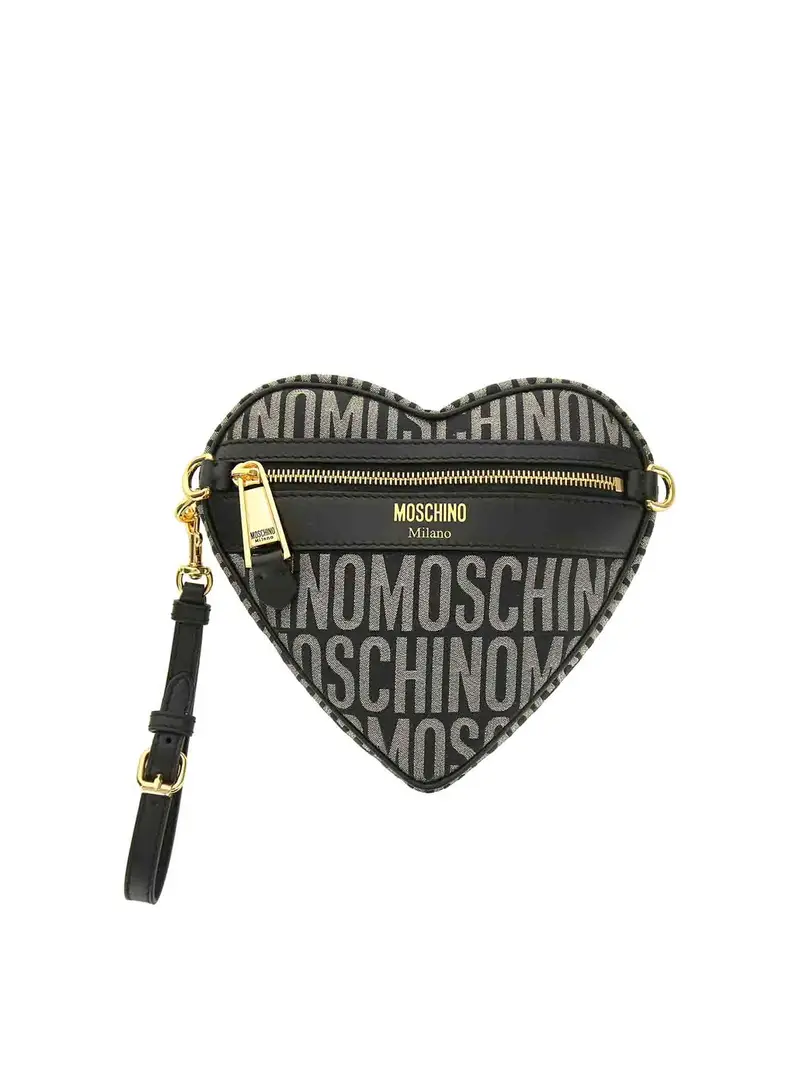 Moschino Logo Lurex Cuore Nero
