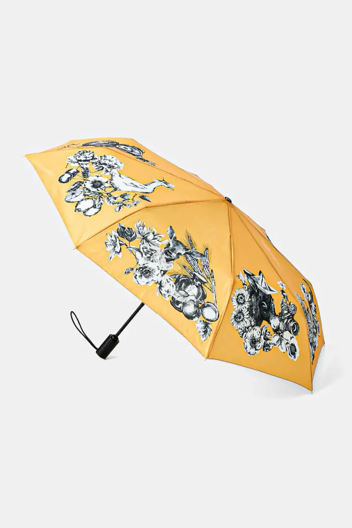 Moschino ombrello pieghevole da donna Giallo