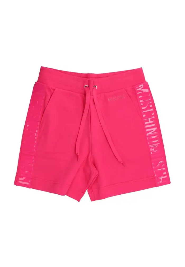 Moschino PANTALONCINO BANDA LOGATA ROSA