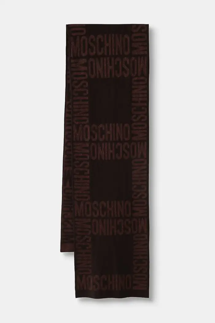 Moschino sciarpa con lana Marrone