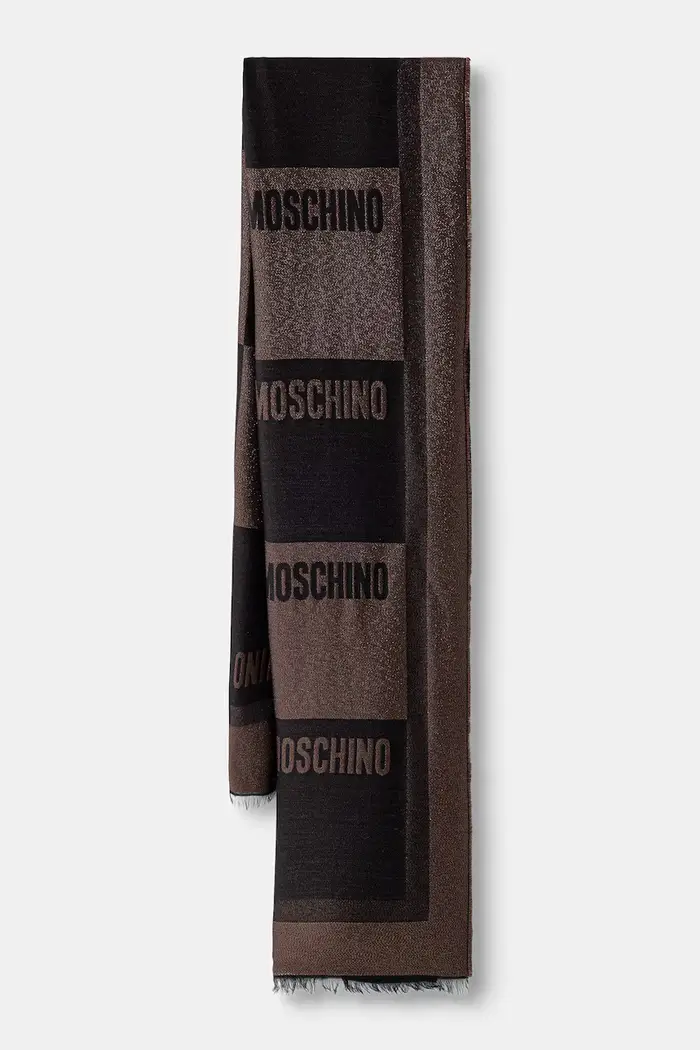 Moschino sciarpa con lana Marrone