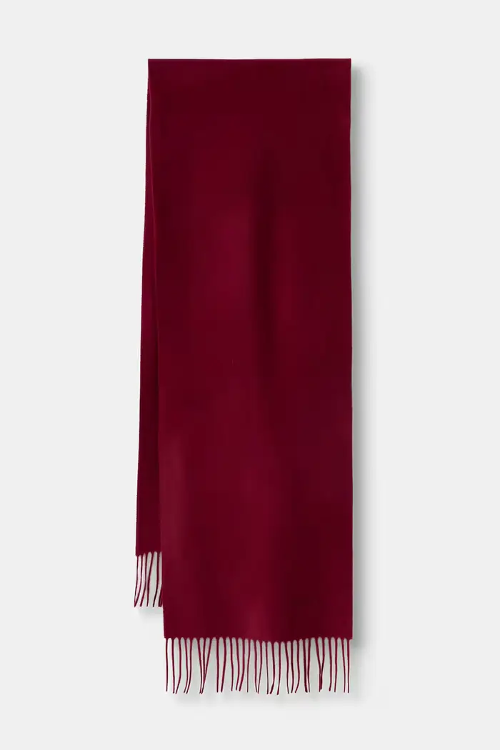 Moschino sciarpa da uomo in lana merino Granata