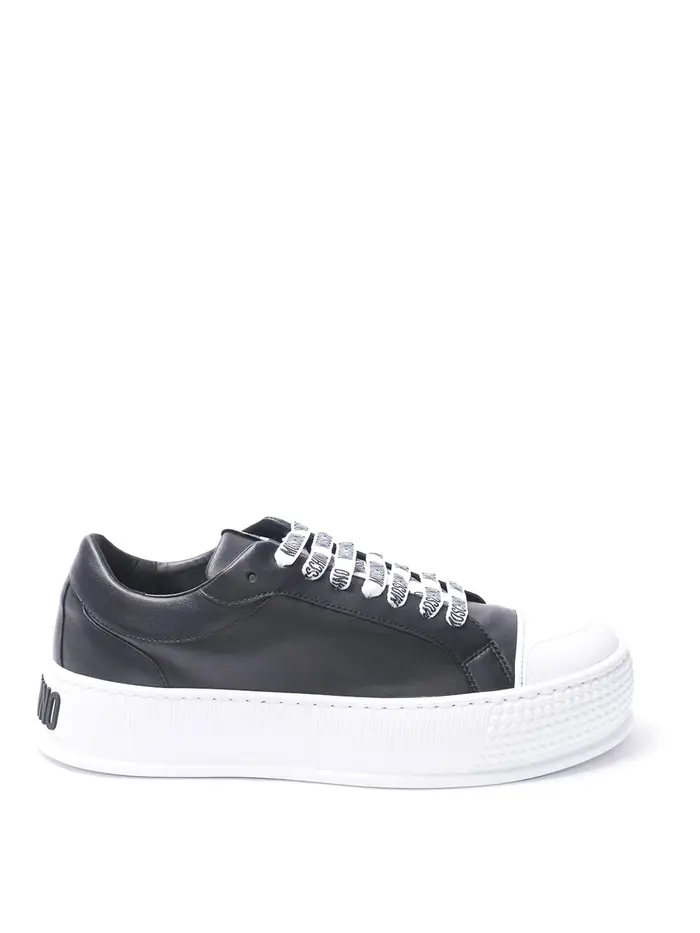 Moschino Scneaker con suola alta Nero