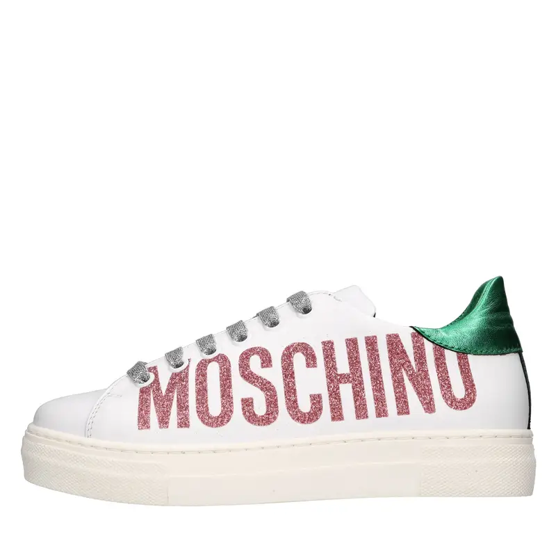 Moschino Sneakers Bianco Bianco Chiari e Naturali