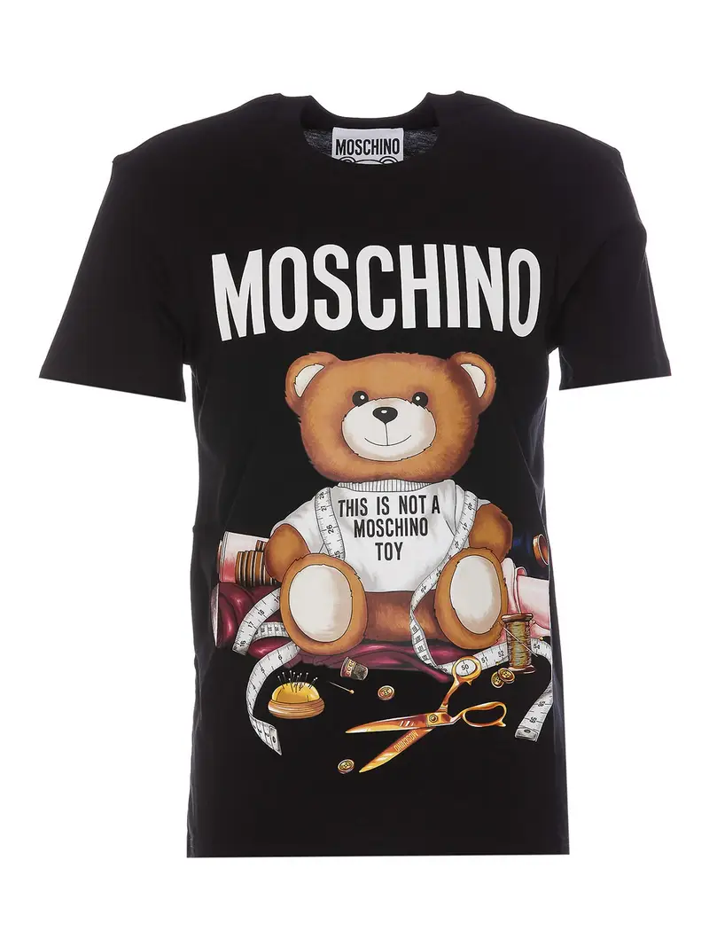 Moschino T-shirt sartoriale con orsetto Nero