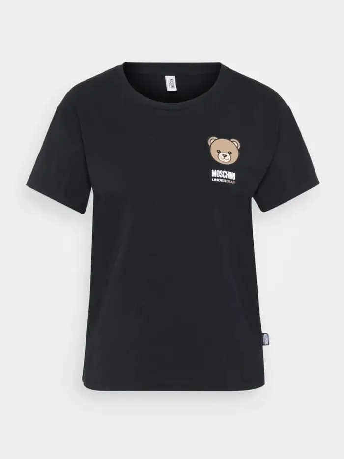 tshirt nera donna logo teddy