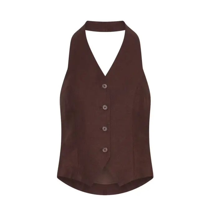 moss copenhagen Gilet da donna Naira Claritta Halterneck Rouge