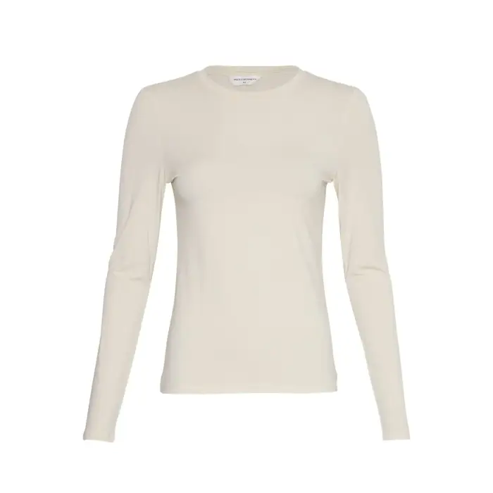 moss copenhagen Maglietta a manica lunga da donna Betrina O Beige