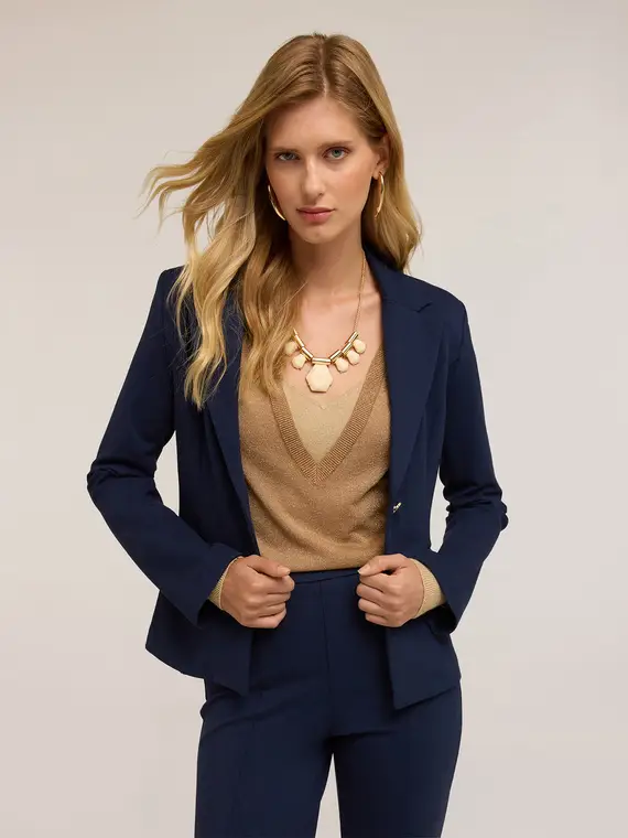Motivi Blazer sfoderata in punto milano Donna, Blu