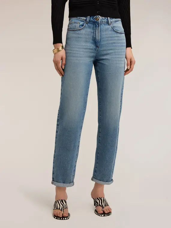 Motivi Jeans boyfriend con risvolto Donna, Azzurro