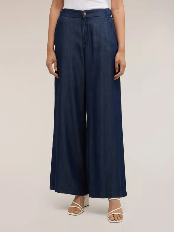 Motivi Jeans palazzo in denim lyocell Donna, Blu
