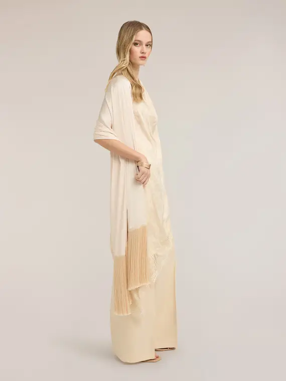 Motivi Sciarpa lunga con frange Donna, Beige