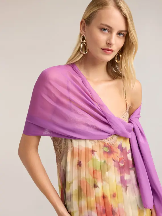 Motivi Sciarpa lunga in voile con drappeggio Donna, Viola