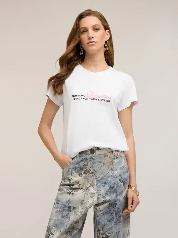 Motivi T-shirt in jersey con scritta ricamata Donna