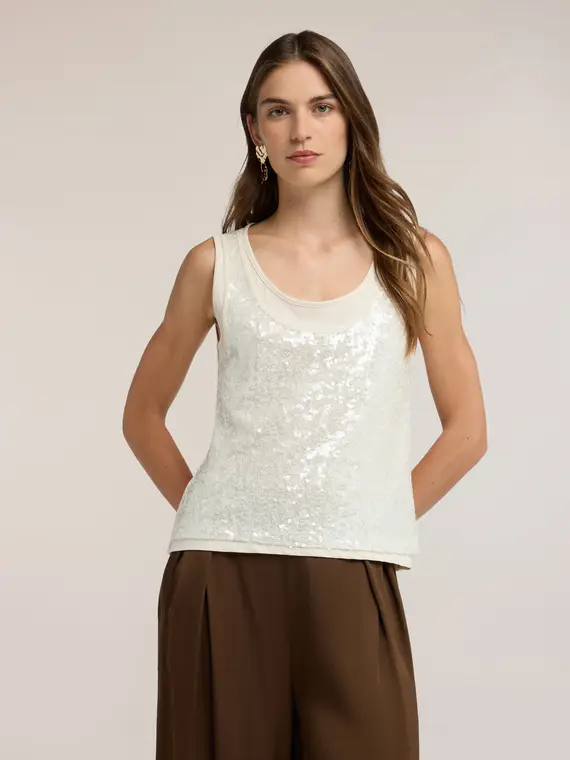 Motivi Top full paillettes Donna