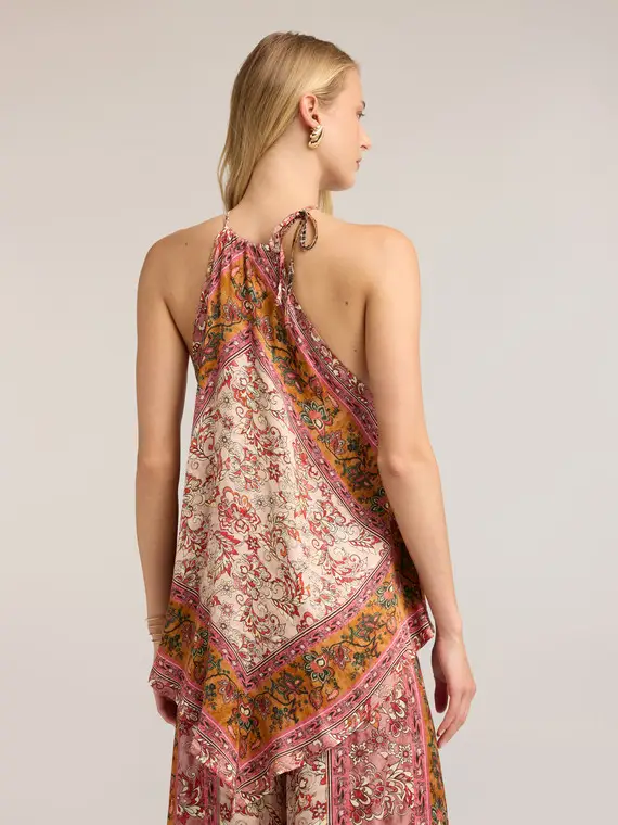 Motivi Top in raso con stampa paisley Donna