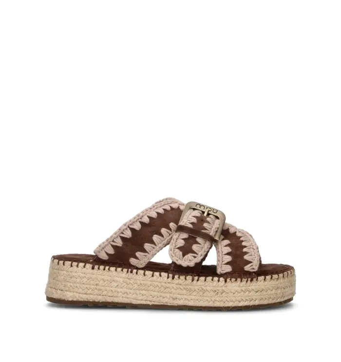 MOU Ciabatta donna marrone in suede Vario