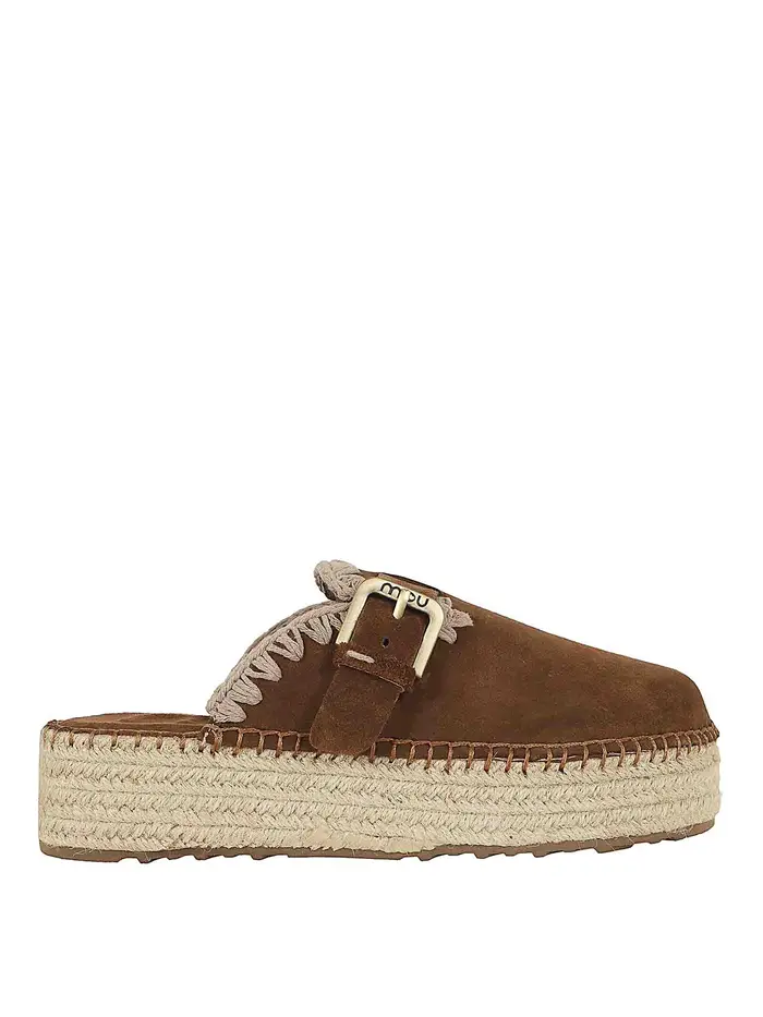 Mou Jute clog plain suede Marrone