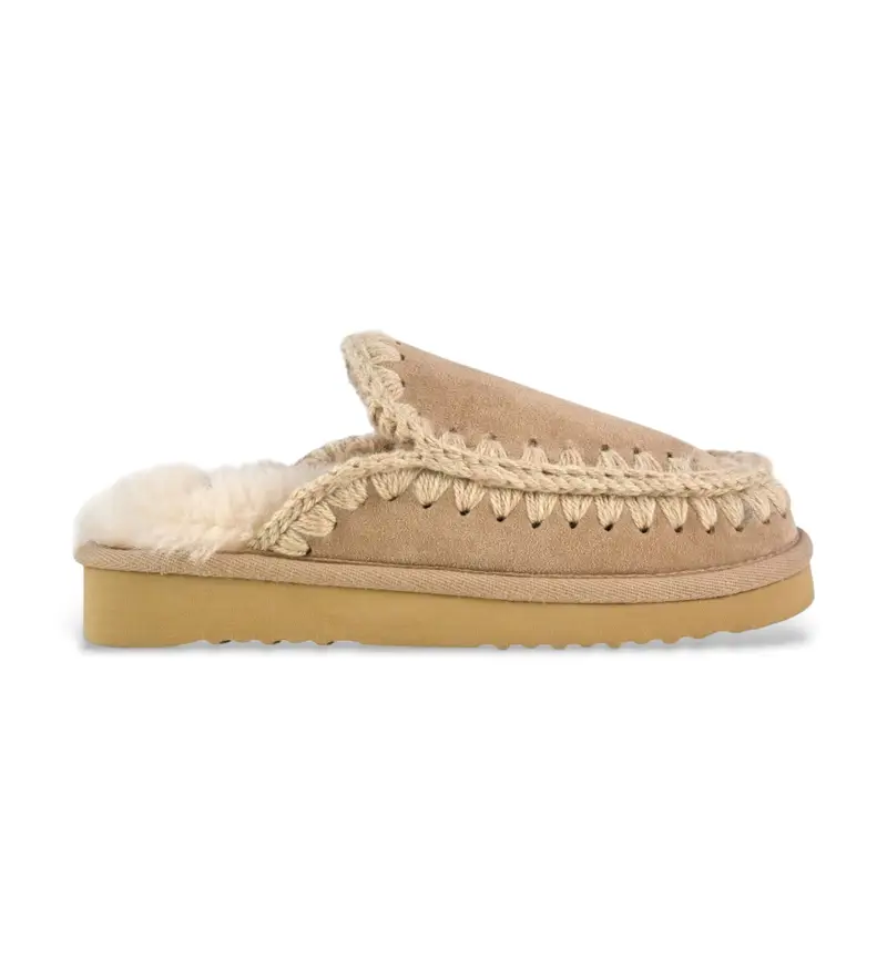 Mou per donna. MU.FW101125A Eskimo slipper suede, Pelle, Marrone, Basso, Nessuno, Casual