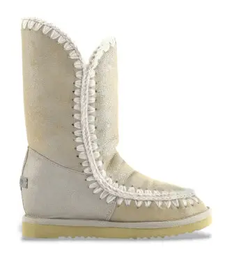 Mou per donna MU FW121001B Eskimo inner wedge tall special leather, Pelle, Oro, Beige, 3 a 5cm, Nessuno, Casual