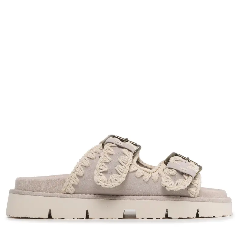 Mou Sandali New Bio With Buckles SW461005A Écru Écru