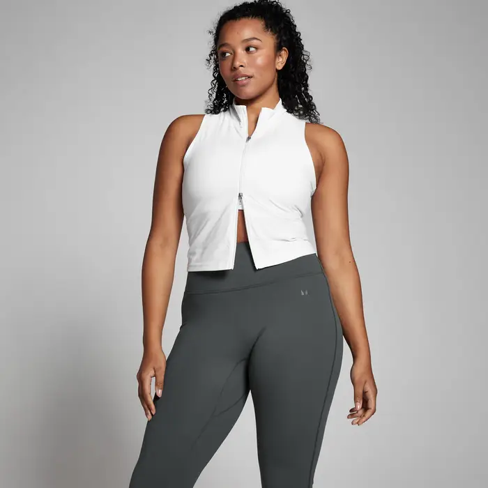 MP Canotta con cerniera Tempo da donna - Bianca