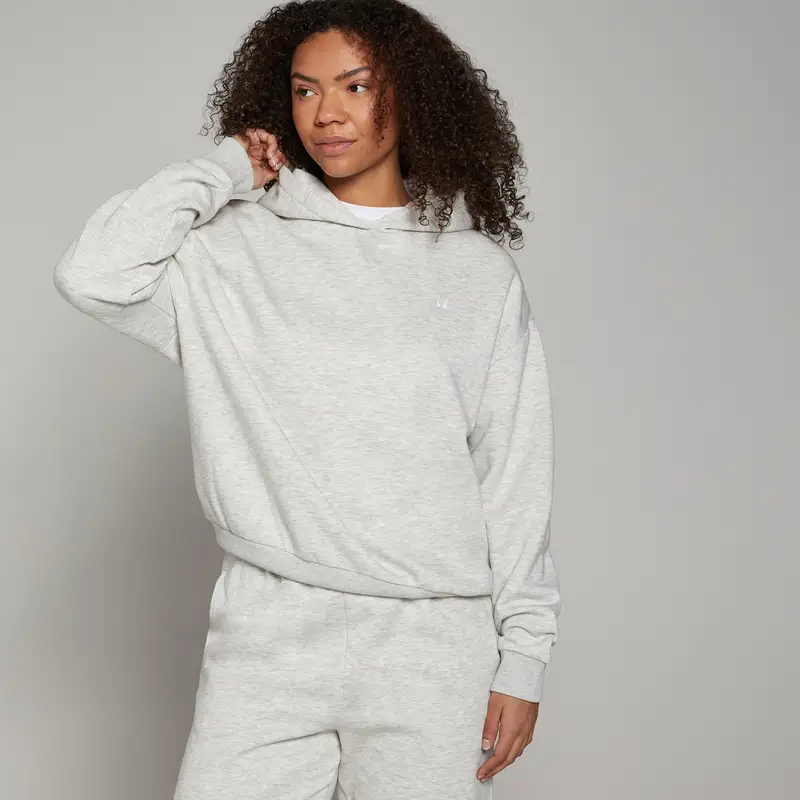 MP Felpa con cappuccio vestibilità oversize Basics da donna - Grigio chiaro mélange