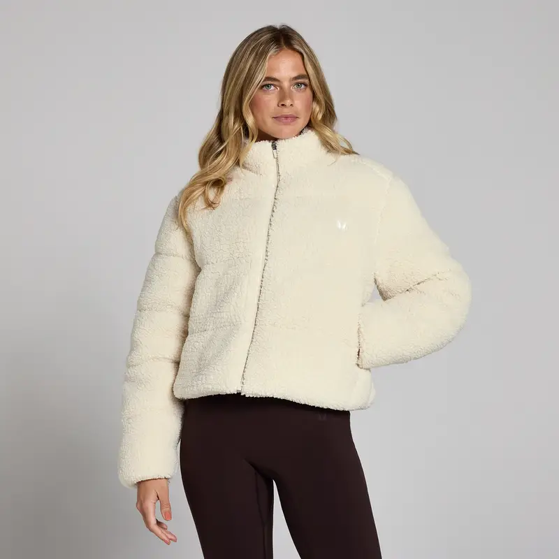 Piumino borg MP da donna - Crema chiaro Soft Cream