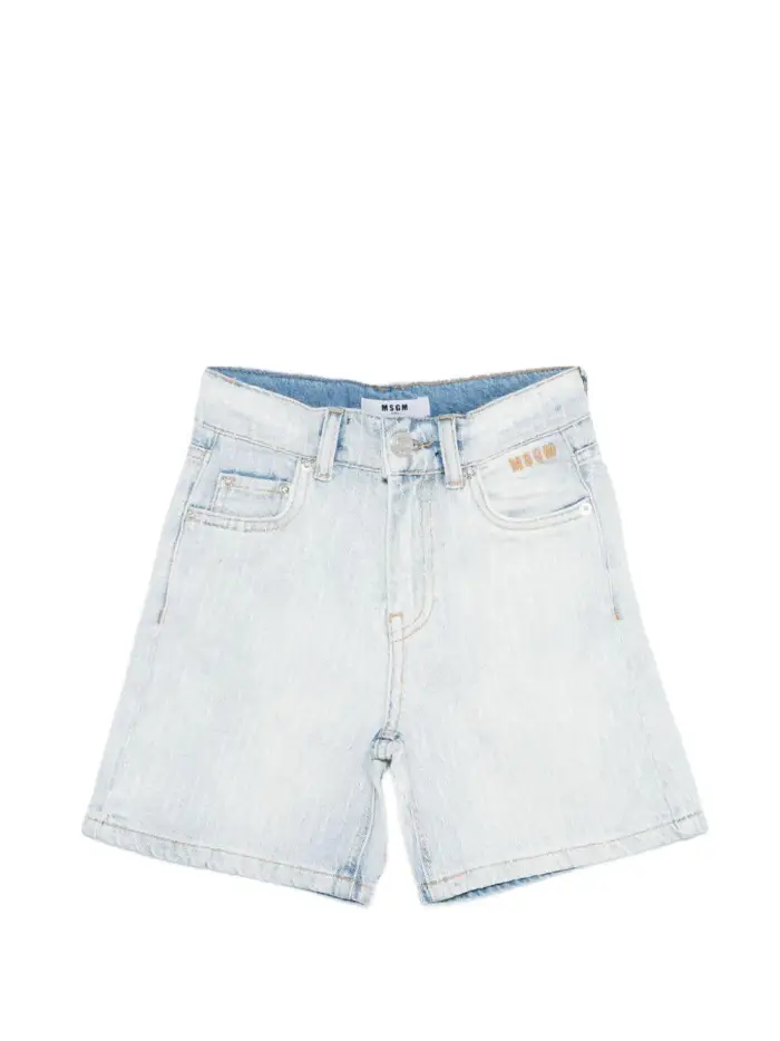 Shorts in denim delavé