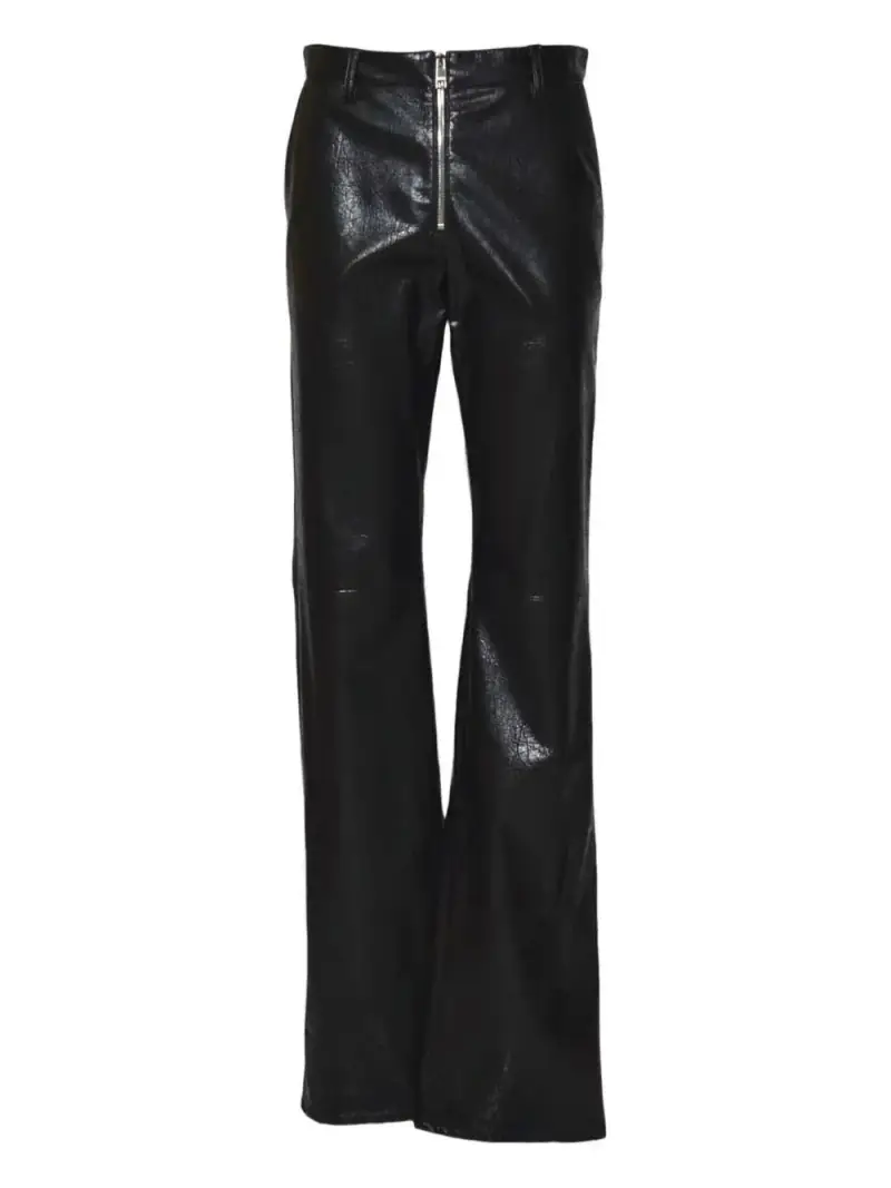 MSGM Pantaloni neri con zip Nero