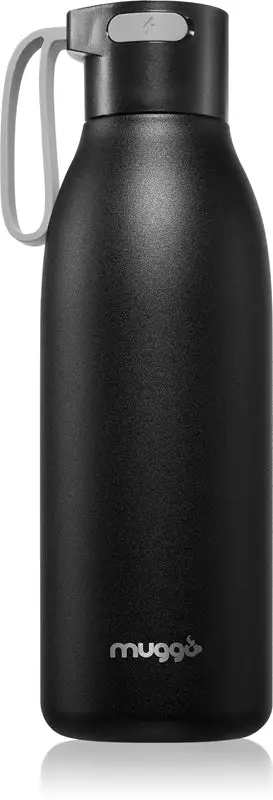 Muggo Pure bottiglia autopulente thermos nero 450 ml