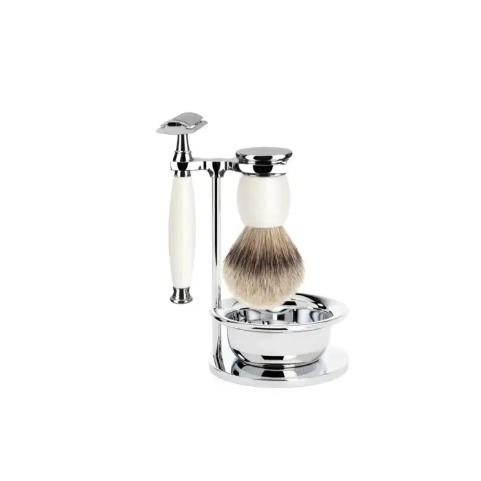 Kit di rasatura di sicurezza Mühle Sophist Pur (x4) Argenté