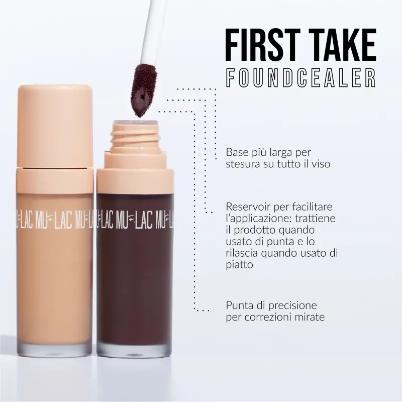 Mulac FIRST TAKE FOUNDCEALER - Fondotinta-Correttore Uniformante R 3 COOKIE DOUGH 5ml - Fondotinta liquido RCOOKIE DOUGH