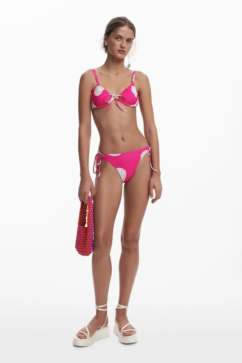 Desigual Mutandina bikini conchiglie fucsia