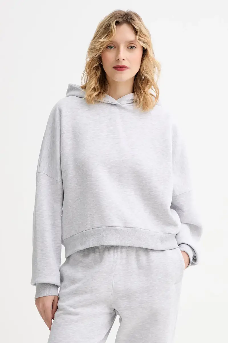Muuv felpa MUUV. x Answear donna colore grigio con cappuccio