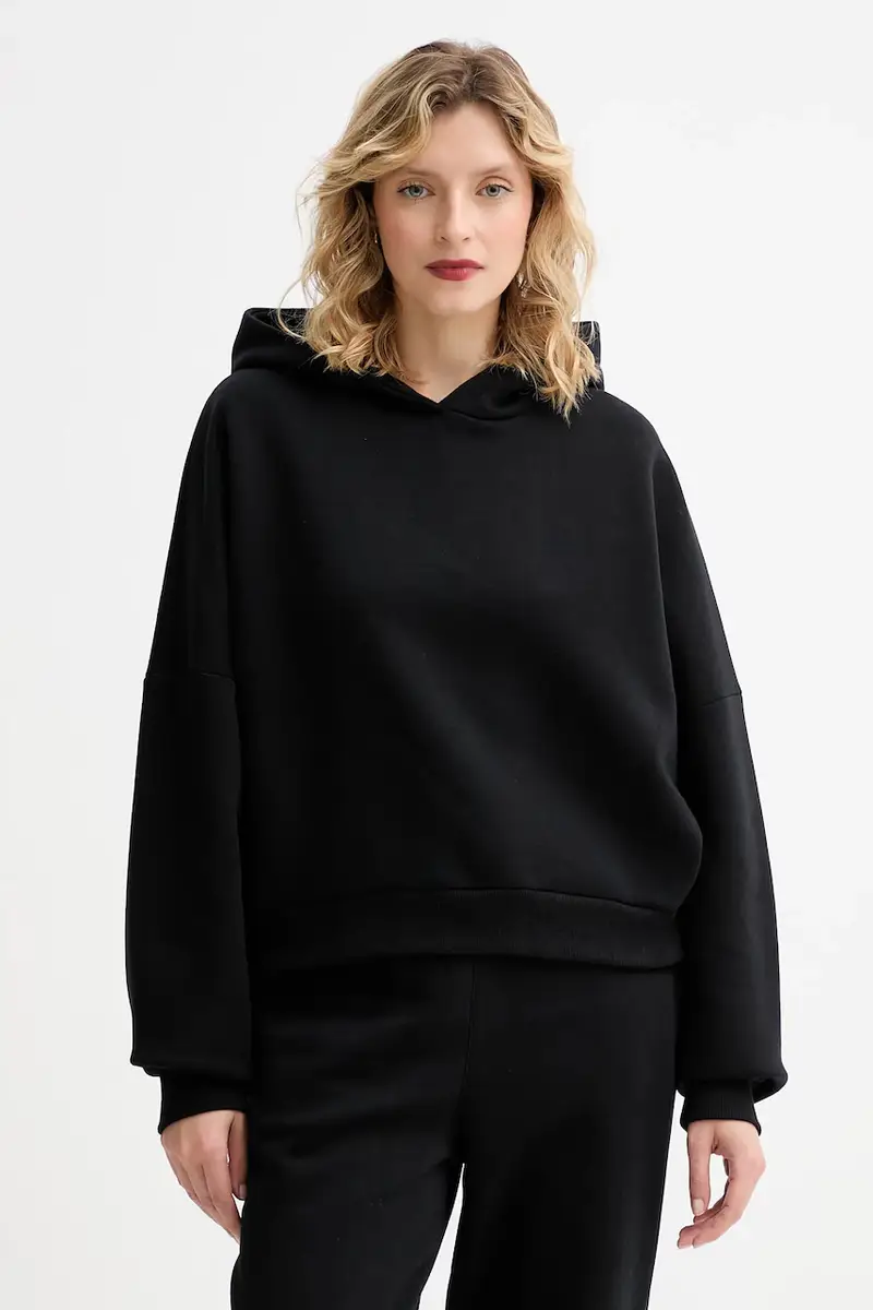 Muuv felpa MUUV. x Answear donna colore nero con cappuccio