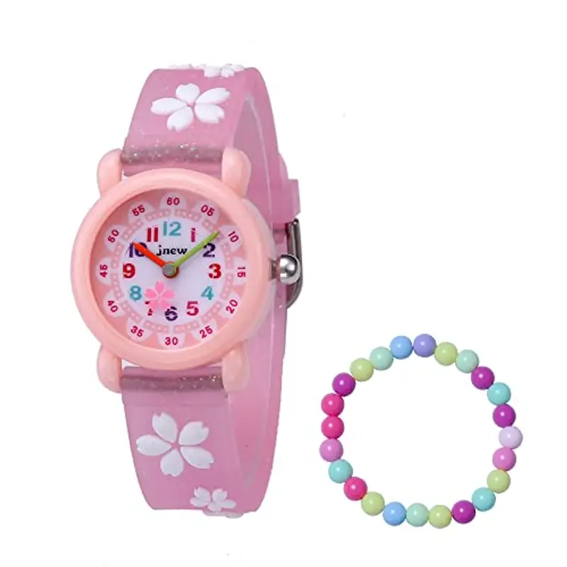 MUXIJIA Orologio Bambina, 3ATM Impermeabile Quarzo Orologio da Polso con 3D Cartone Animato Cinturino in Silicone Orologio per Ragazze da