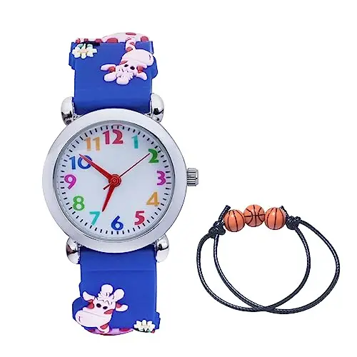MUXIJIA Orologio Bambini - Quarzo Orologio da Polso - 3D Cartone Animato Cinturino in Silicone Orologio per Ragazzi e
