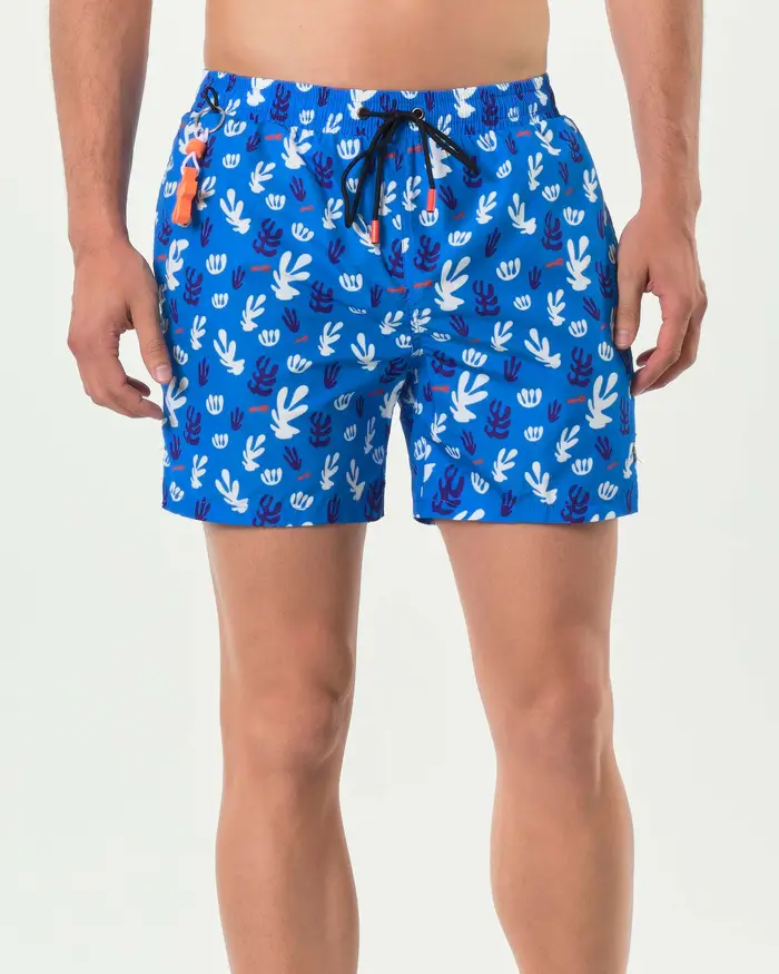 My Stuff Boxer mare blu royal con stampa coralli