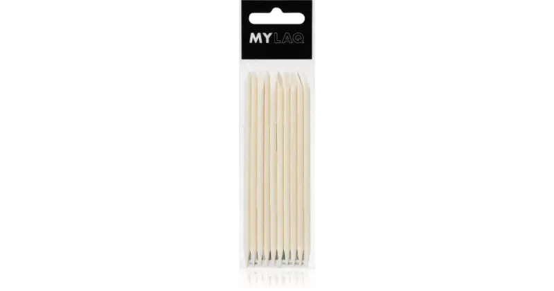 Mylaq Wooden Sticks bastoncino spingicuticole in legno 10 pezzi
