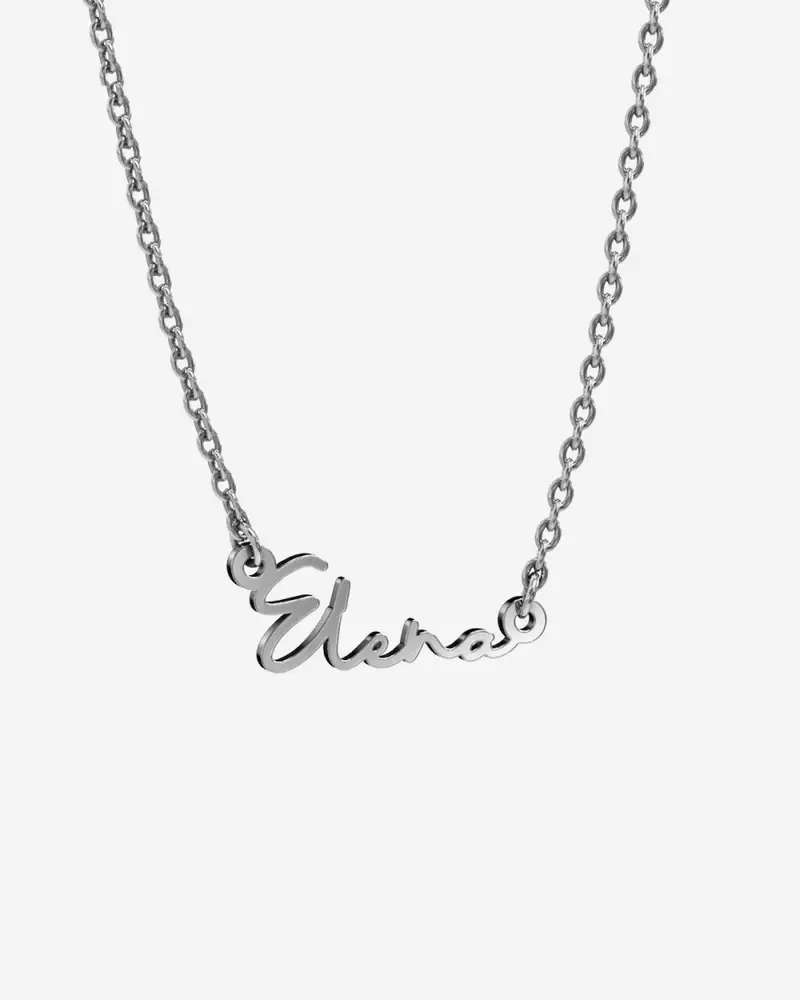 Mynove25 Collana Nome Firma Personalizzabile In Argento