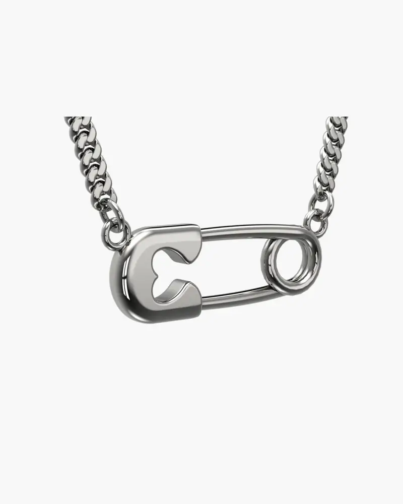 Mynove25 Collana Spilla Liscia Personalizzabile