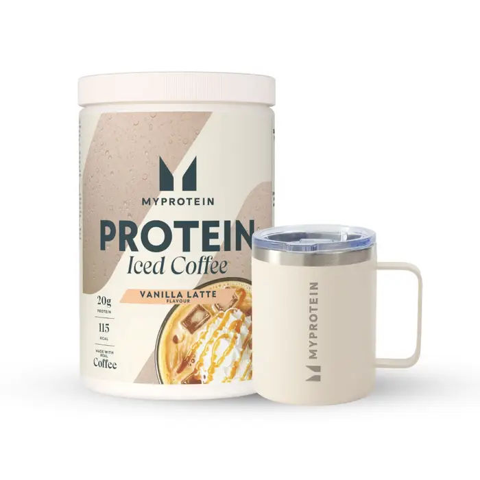 MyProtein Bundle Caffè Freddo Proteico - 20porzioni - Natural Cream Coffee Cup - Iced Vanilla Latte