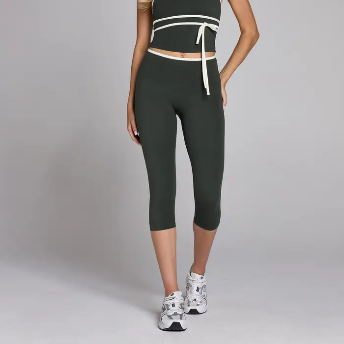 Leggings capri MP donna Tempo a contrasto - Nero slavato - XXL