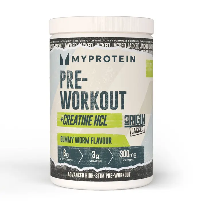 MyProtein Miscela Pre-Allenamento Origin - 750G - 25porzioni - Gummy Worm (Jacked)