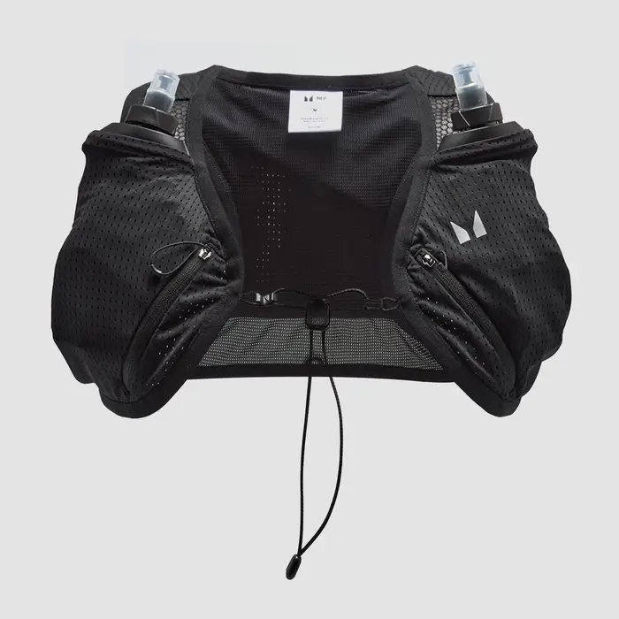 MyProtein MP Compact Hydration Vest & 2 Soft Running Bottles Bundle - Black - L Nero
