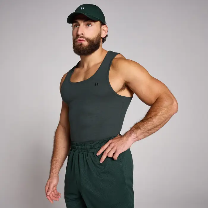 MyProtein MP Men's Origin Ribbed Muscle Fit Tank - Washed Black Nero