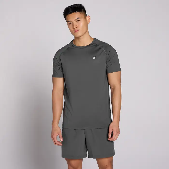 MP Men s Training Short Sleeve T-Shirt - Dark Grey - XXXL Grigio