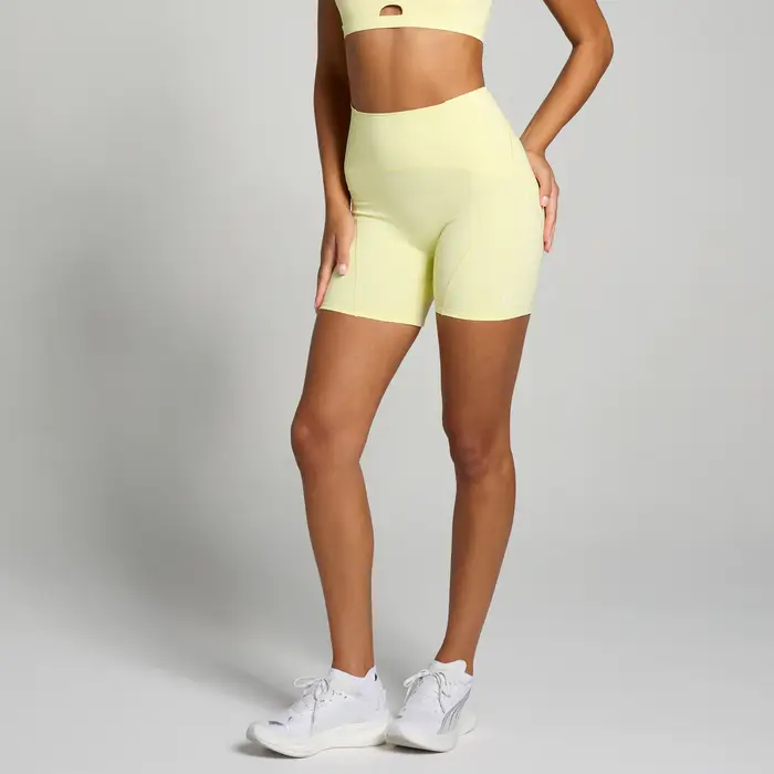MyProtein Pantaloncini Curved Seam MP Tempo Ultra da donna - Giallo limone