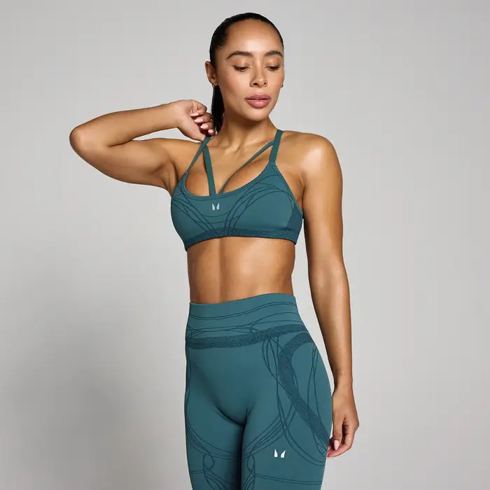MyProtein Reggiseno sportivo Hybrid con spalline MP donna - Verde acqua intenso